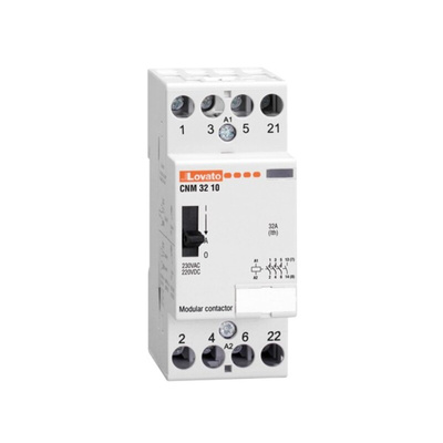 Lovato CNM32 Series Contactor, 24 V ac Coil, 4-Pole, 32 A, 4NO