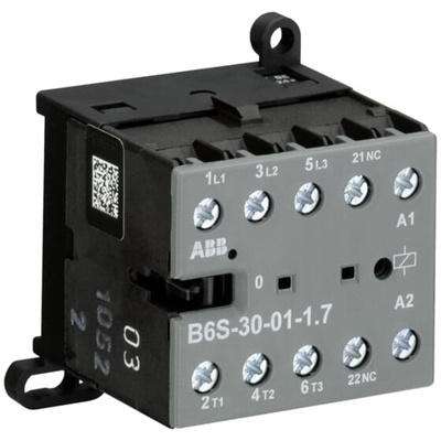 ABB GJL121 Series Contactor, 32 V dc Coil, 3-Pole, 20 A, 4 kW, 3NO/1NC