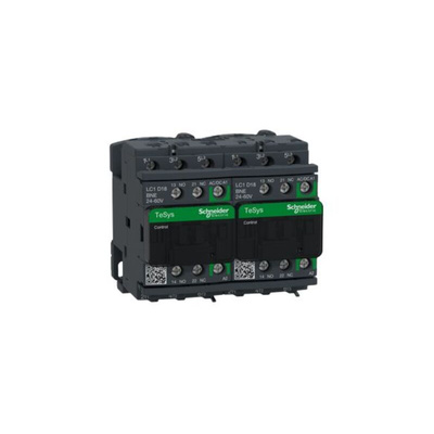 Schneider Electric LC2D Series Reversing Contactor, 24 V Coil, 3-Pole, 18 A, 1 NO + 1 NC