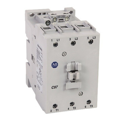 Rockwell Automation 100-C Series Contactor, 24 V dc Coil, 3-Pole, 97 A, 52 kW, 3NO, 690 V ac