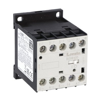 Lovato 11BG Series Contactor, 48 V dc Coil, 3-Pole, 6 A, 2.5 kW, 1NO, 440 V