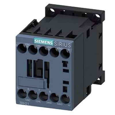 Siemens 3RH2 Series Contactor Relay, 277 V ac Coil, 4-Pole, 10 A, 3NO + 1NC, 690 V ac