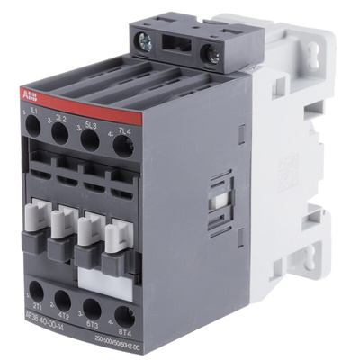 ABB AF Series Contactor, 250 → 500 V ac/dc Coil, 4-Pole, 55 A, 18.5 kW, 4NO, 690 V ac