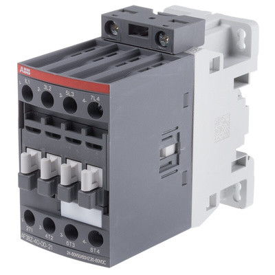 ABB AF Series Contactor, 24 V ac/dc Coil, 4-Pole, 55 A, 18.5 kW, 4NO, 690 V ac