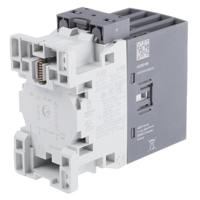 ABB AF Series Contactor, 12 V dc Coil, 4-Pole, 55 A, 18.5 kW, 2NO + 2NC, 690 V ac