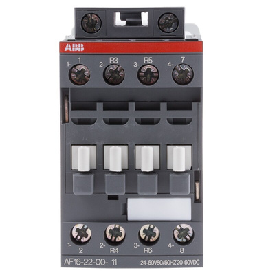ABB AF Series Contactor, 24 V ac/dc Coil, 4-Pole, 30 A, 7.5 kW, 2NO + 2NC, 690 V ac