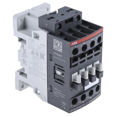 ABB AF Series Contactor, 24 V ac/dc Coil, 4-Pole, 25 A, 4 kW, 2NO + 2NC, 690 V ac
