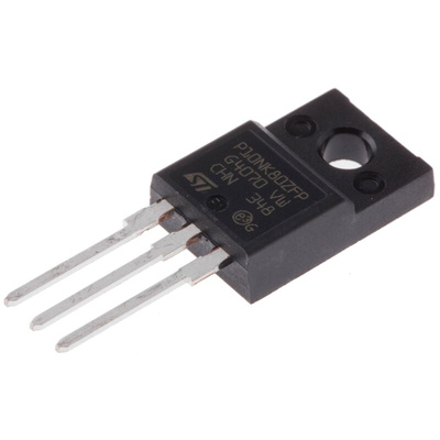 N-Channel MOSFET, 9 A, 800 V, 3-Pin TO-220FP STMicroelectronics STP10NK80ZFP