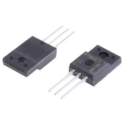 N-Channel MOSFET, 7.3 A, 650 V, 3-Pin TO-220 FP Infineon SPA07N60C3XKSA1