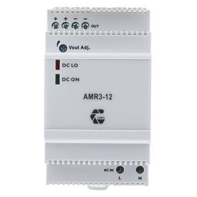 Chinfa AMR3 Switch Mode DIN Rail Panel Mount Power Supply 90 → 264V ac Input Voltage, 12V dc Output Voltage,