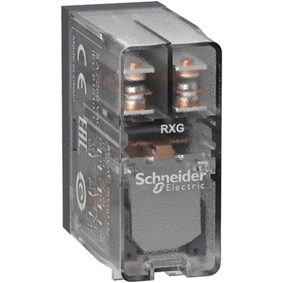 Schneider Electric, 12V dc Coil Non-Latching Relay DPDT, 5A Switching Current Plug In