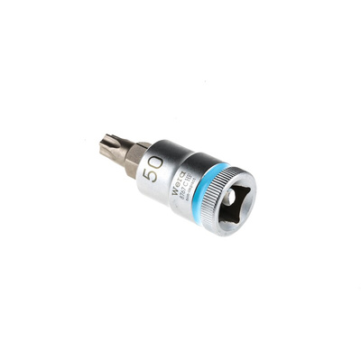 Wera 1/2 in Drive Bit Socket, Torx Bit, T50, 60 mm Overall Length