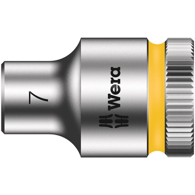 Wera 3/8 in Drive 7mm Standard Socket, 6 point, 29 mm Overall Length