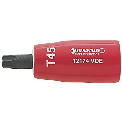 STAHLWILLE 3/8 in Drive Bit Socket, Torx Bit, T30, VDE/1000V, 67 mm Overall Length