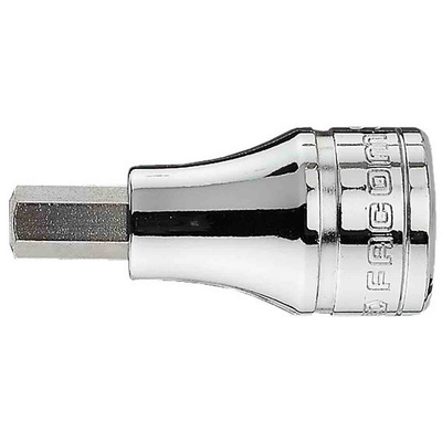 Facom 3/8 in Drive Bit Socket, Hex Bit, 8mm, 47.5 mm Overall Length