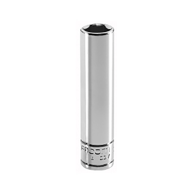 Facom 1/4 in Drive 4mm Deep Socket, 6 point, 50.5 mm Overall Length