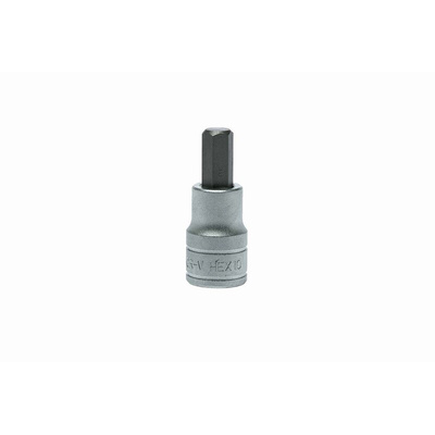 Teng Tools 1/2 in Drive Bit Socket, Hex Bit, 10mm