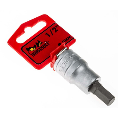 Teng Tools 1/2 in Drive Bit Socket, Hex Bit, 9mm
