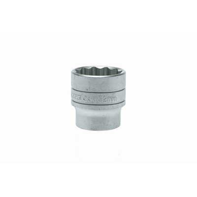 Teng Tools 1/2 in Drive 32mm Standard Socket, 12 point, 43 mm Overall Length