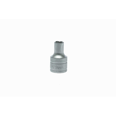 Teng Tools 1/2 in Drive 8mm Standard Socket, 12 point, 38 mm Overall Length