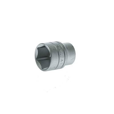 Teng Tools 1/2 in Drive 27mm Standard Socket, 6 point, 43 mm Overall Length