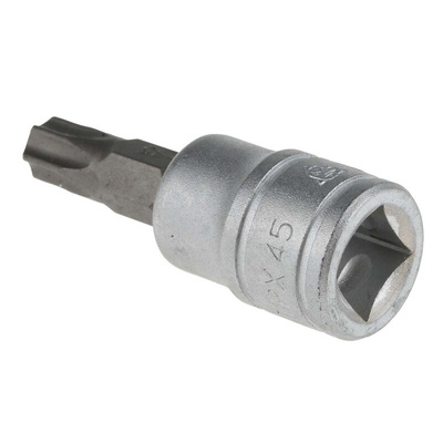 Teng Tools 3/8 in Drive Bit Socket, Tamperproof Torx Bit, T45