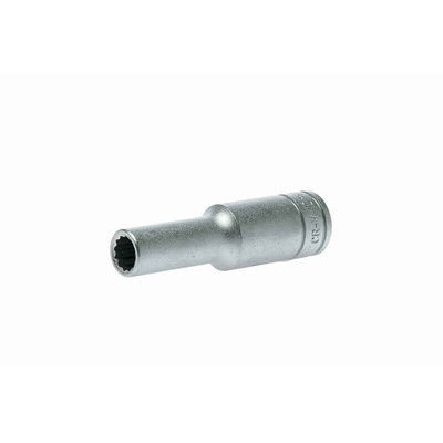 Teng Tools 1/2 in Drive 10mm Deep Socket, 12 point, 25 mm Overall Length