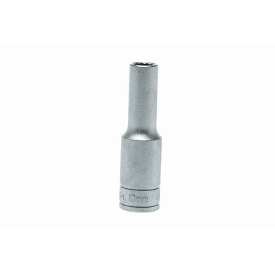 Teng Tools 1/2 in Drive 10mm Deep Socket, 12 point, 25 mm Overall Length