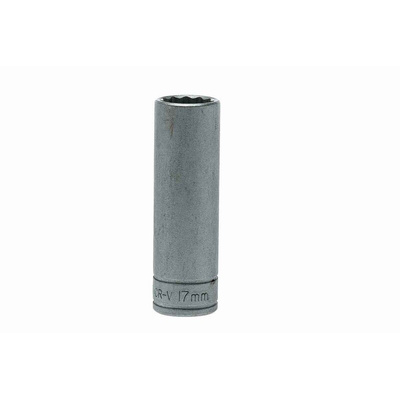 Teng Tools 1/2 in Drive 17mm Deep Socket, 12 point, 79 mm Overall Length