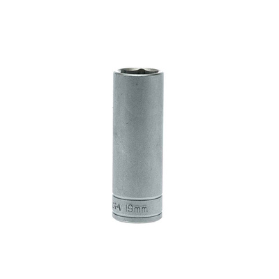 Teng Tools 1/2 in Drive 19mm Deep Socket, 6 point, 79 mm Overall Length