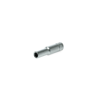 Teng Tools 1/4 in Drive 6mm Deep Socket, 6 point, 49.5 mm Overall Length