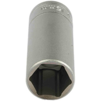Teng Tools 3/8 in Drive 15mm Deep Socket, 6 point, 45.5 mm Overall Length