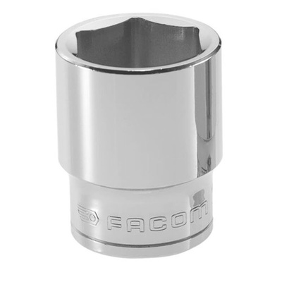 Facom 1/2 in Drive 3/8in Standard Socket, 6 point, 36 mm Overall Length