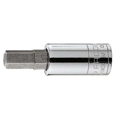 Facom 1/4 in Drive Bit Socket, Hex Bit, 7/32in, 37 mm Overall Length