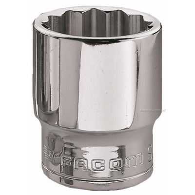 Facom 3/8 in Drive 7mm Standard Socket, 12 point, 27 mm Overall Length