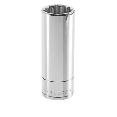 Facom 3/8 in Drive 8mm Deep Socket, 12 point, 55 mm Overall Length