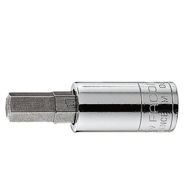 Facom 1/4 in Drive Bit Socket, Hex Bit, 3mm, 37 mm Overall Length