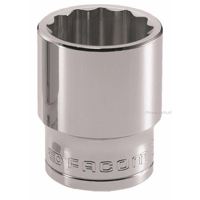 Facom 1/2 in Drive 15/16in Standard Socket, 12 point, 38 mm Overall Length