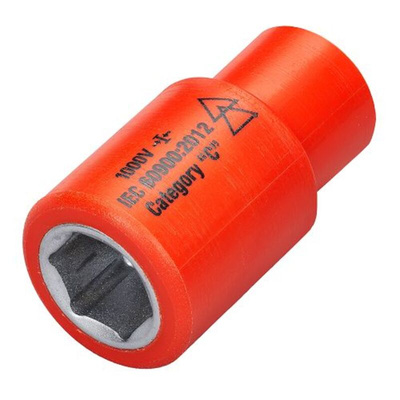 ITL Insulated Tools Ltd 1/4 in Drive 9mm Insulated Standard Socket, 6 point, VDE/1000V, 41 mm Overall Length