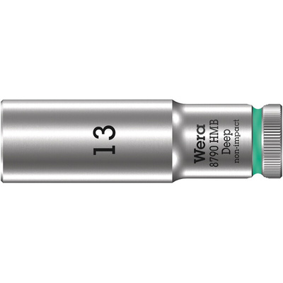 Wera 3/8 in Drive 64mm Deep Socket, 6 point, 130 mm Overall Length