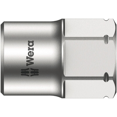 Wera 1/4 in Drive 8mm Standard Socket, 6 point, 18 mm Overall Length