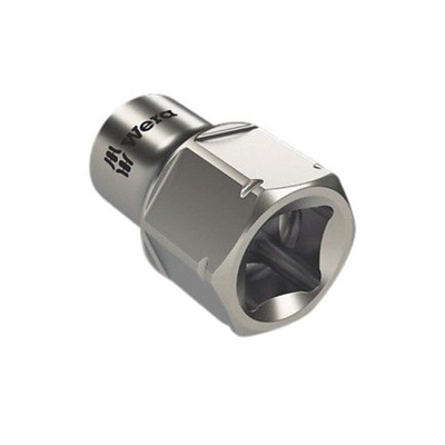 Wera 1/4 in Drive 13mm Standard Socket, 6 point, 18 mm Overall Length