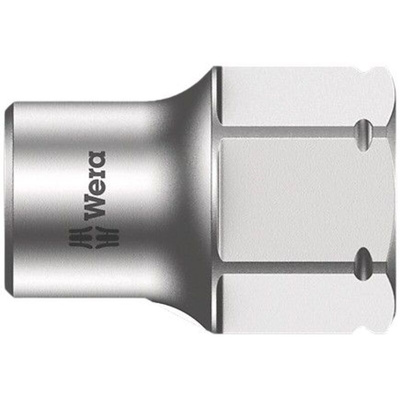 Wera 1/4 in Drive 13mm Standard Socket, 6 point, 18 mm Overall Length