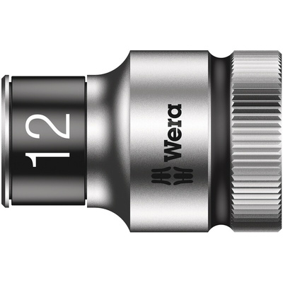 Wera 1/2 in Drive 12mm Standard Socket, 6 point, 37 mm Overall Length