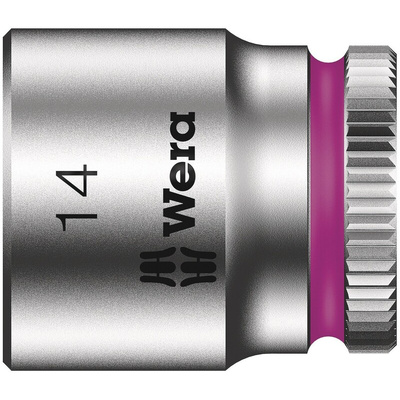 Wera 1/4 in Drive 14mm Standard Socket, 6 point, 23 mm Overall Length