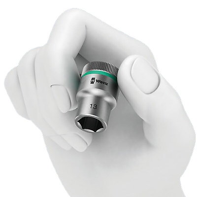 Wera 1/2 in Drive 24mm Standard Socket, 6 point, 37 mm Overall Length