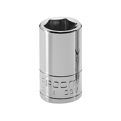 Facom 1/4 in Drive 3/16in Standard Socket, 6 point, 22 mm Overall Length
