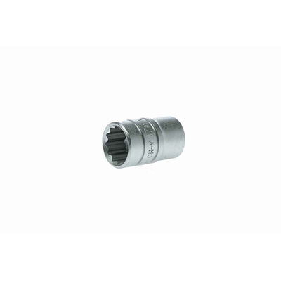 Teng Tools 1/2 in Drive 17mm Standard Socket, 12 point, 38 mm Overall Length