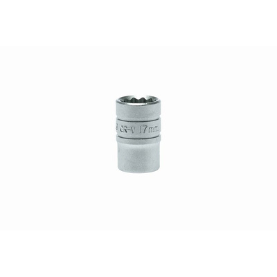 Teng Tools 1/2 in Drive 17mm Standard Socket, 12 point, 38 mm Overall Length