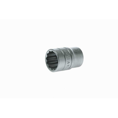 Teng Tools 1/2 in Drive 19mm Standard Socket, 12 point, 38 mm Overall Length